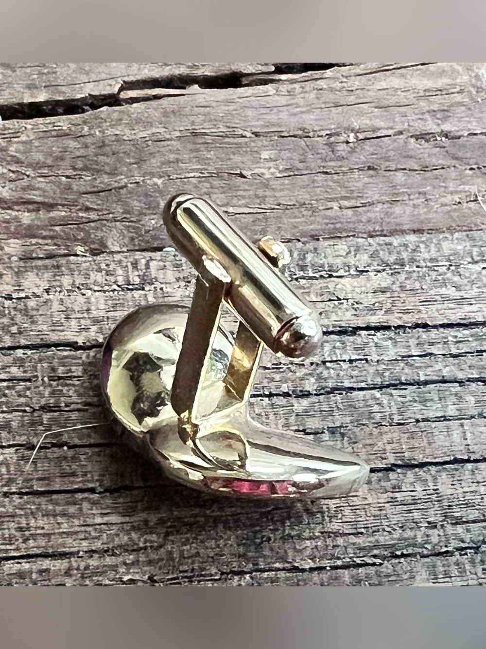 Gold-Tone Textured Men's Cufflinks